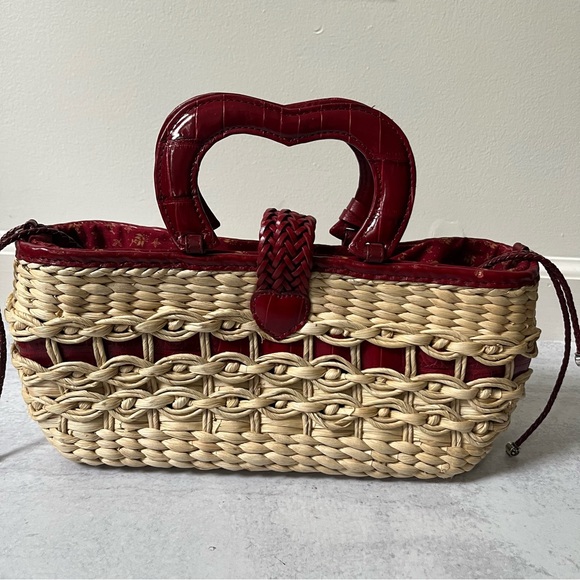 Brighton Woven Heart Basket Handbag - Picture 3 of 8